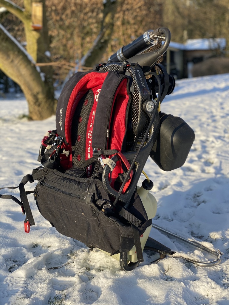 Adventure Paramoteur Pluma Eole 135 cc + Sellette confort + Bumper + Poignée Caméléon 2