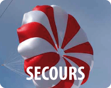 Parachute de secours SLT 20: PTV max 130 kg