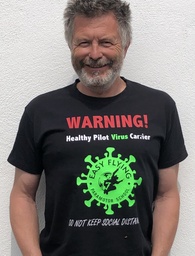T Shirt Warning Healty Pilot Virus