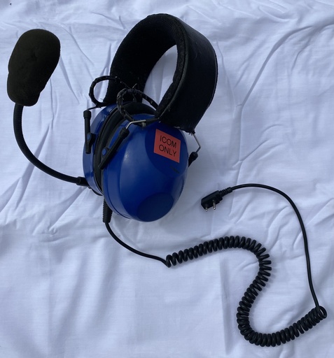 Casque head set ICOM Bleu