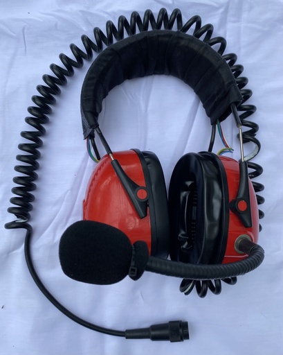 Casque "Head set" Lynx, Oreillettes en Gel, Rouge INTERCOM