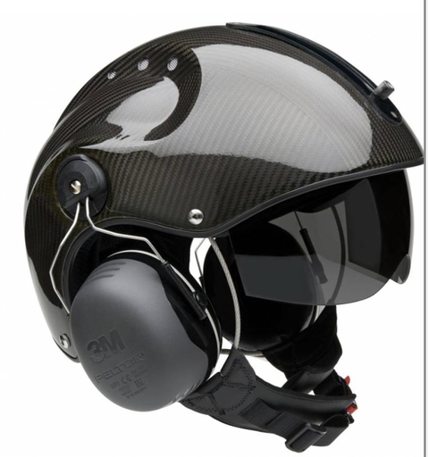 Casque Nac Pilote Hélico Carbone